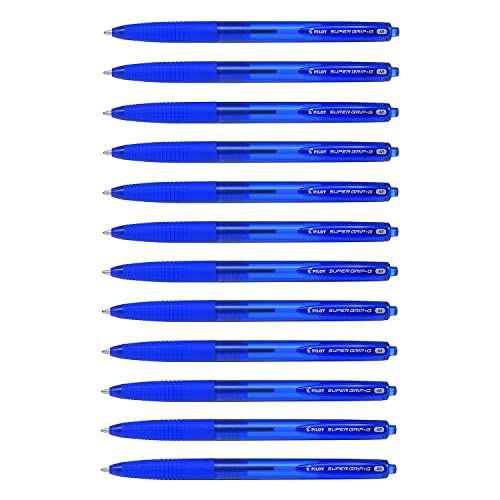 Pilot Super G - Pack de 12 bolígrafos, color azul