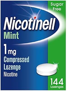 Nicotinell Nicotine Lozenge, Quit Smoking Aid, Sugar Free Mint Flavour, 1 mg, 144 Pieces