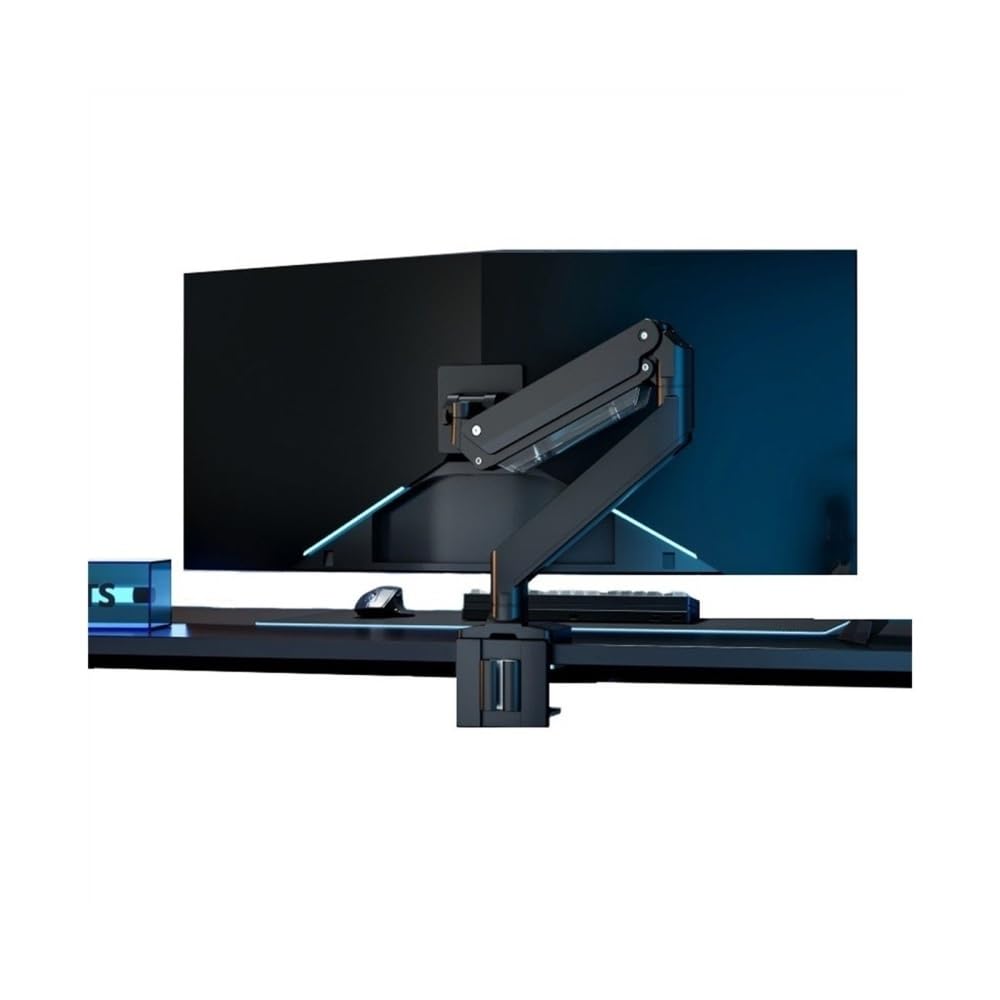 SaryEdge Height - Adjustable Monitor Stand Arm Single Monitor Desk Mount Holds 4.4-39.6 lbs and 17-49'' Heavy Duty Screens, Gas Spring Single Monitor Mount Arm,