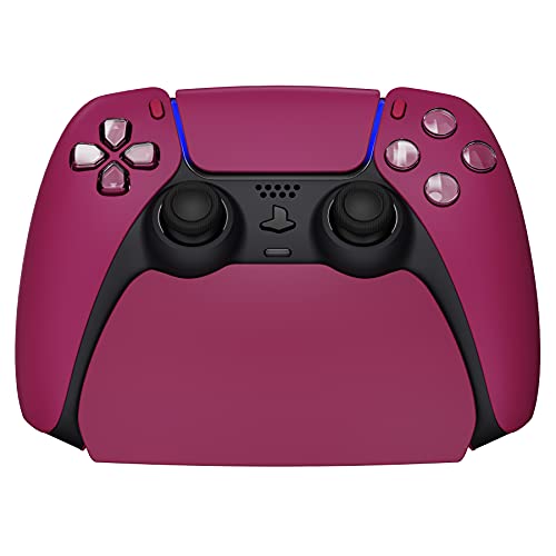PlayVital Cosmic Red Controller Display Stand for ps5, Gamepad Accessories Desk Holder for ps5 Controller with Rubber Pads