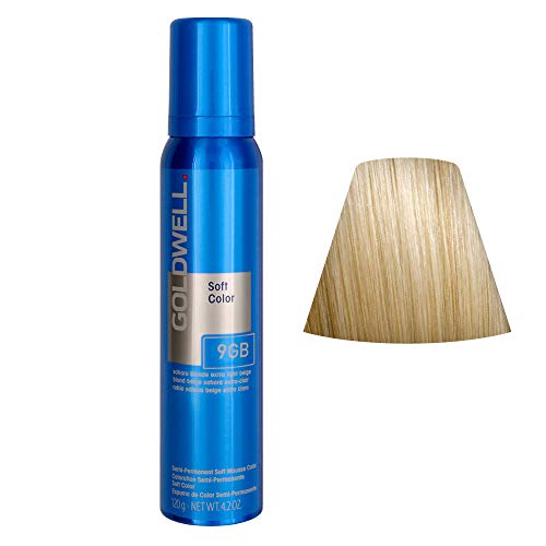 Goldwell Soft Color Semi-Permanent Color Foam, 9GB Sahara Blonde Extra Light Beige 4.2 oz