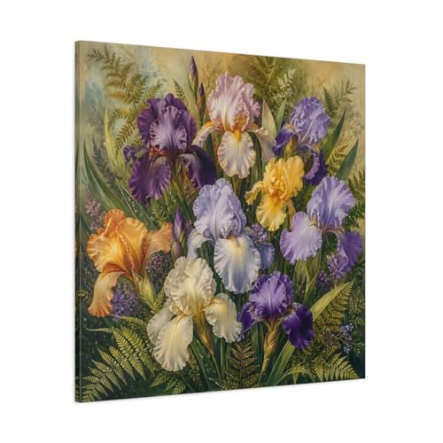 Grande toile d'iris carrée pour habiller un grand mur vide