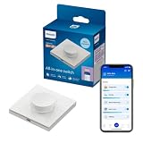 Philips Smart Lighting Interruttore, comandi intuitivi, Regolazione Intensità Luce, Pulsanti Personalizzabili, Batteria Ticaricabile, Funziona senza Wi-Fi, collegabile tramite WiZ, Pacco da 1
