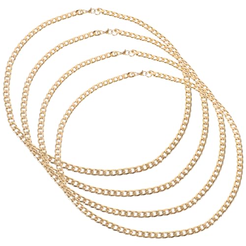 Chaîne hip hop en acier inoxydable pour style punk des années 80 90 lot de 4 pièces 8mm