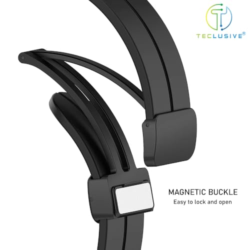 Image of T TECLUSIVE Soft Silicone Strap Band with Magnetic Lock Compatible for Fitbit Versa 4 / Versa 3 / Sense 2 | Adjustable Silicone Rubber Band for Versa 4 3 Sense