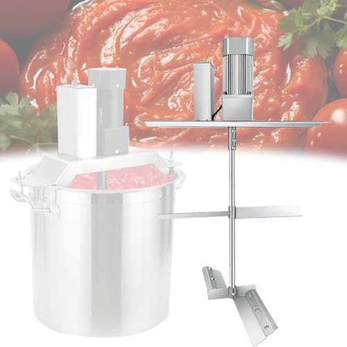 Miscelatore automatico per pentole, agitatore automatico per cucinare, miscelatore commerciale per condimenti, zuppe e salse, mixer elettrico in acciaio inossidabile (pentola non inclusa)(240L)
