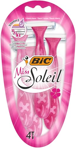 Bic Miss Soleil Disposable Women's Razors, 4 Count, Pack of 4