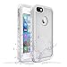 iPhone SE/5/5S Waterproof Case, Waterproof iPhone SE Shockproof Full-Body Rugged Cover Case with Built-in Screen Protector for Apple iPhone SE/5/5S -(White)