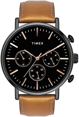 TIMEX Analog Watch for Men with Round Dial & Water Resistant Man's Wrist Watches