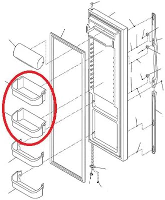 Compatible Door Bin for Frigidaire FRS6R5EMB8 FRS6LR5ES6 FFHS2622MH8 FFHS2612LS1 Refrigerator