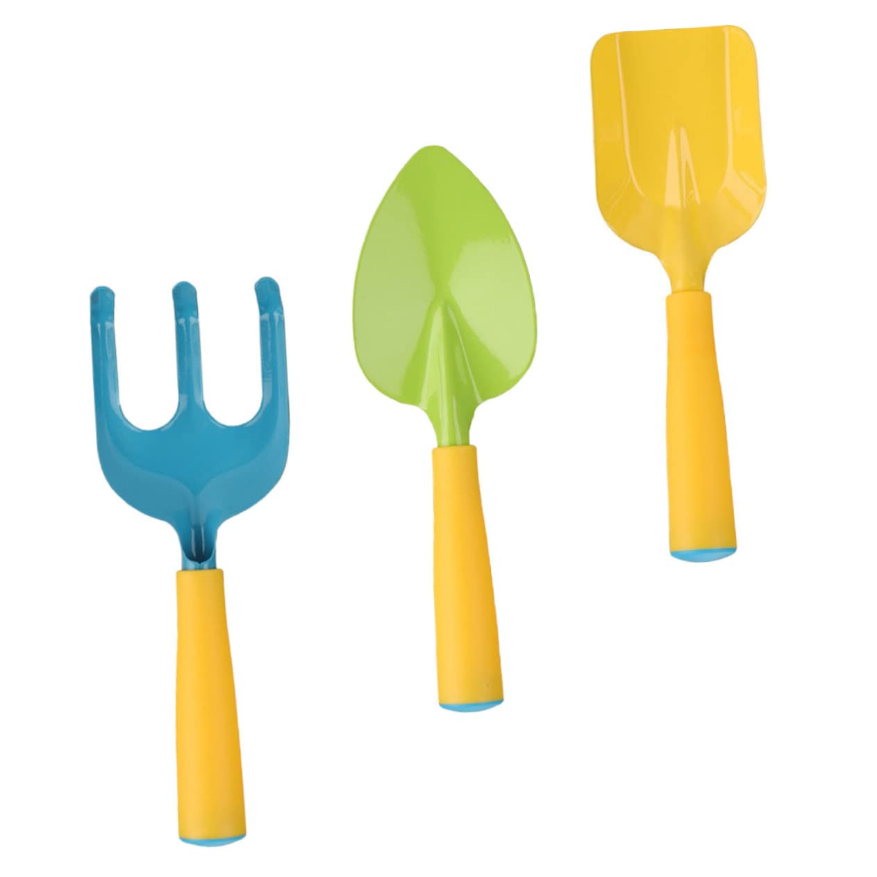 FONDOTIN Boys and Girls Garden Hand Tools 3pcs Set Small Garden Shovel Rake Planting Tools for Boys and Girls' Outdoor Play