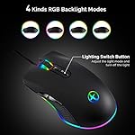 USB C Mouse Ergonomic Type C Wired Mouse RGB Gaming Mouse Optical Mice with 4 Backlight Modes up to 3200 DPI for MacBook Pro, Matebook X, MacBook 12", Chromebook, HP OMEN, More USB Type C Devices - Image 2