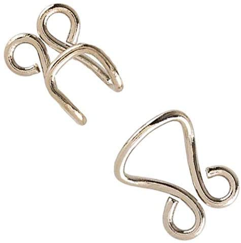 Nickel Hook & Eyes 1/2\" Sewing Hooks and Eyes 0.5 inches 4 Sets in a Pack