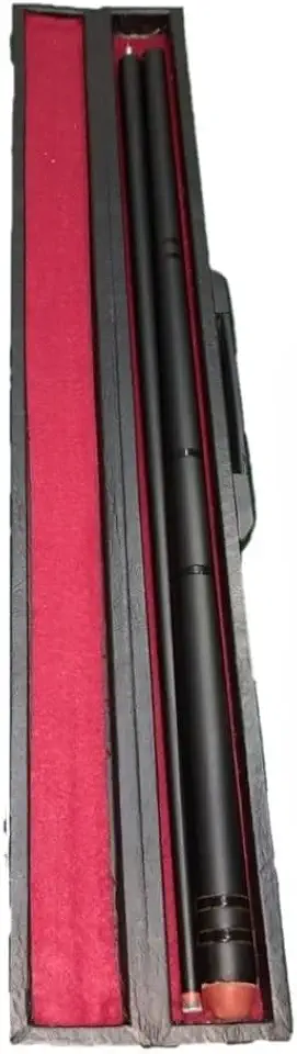 Kit Taco de Bilhar Profissional Laqueado Preto Fosco Maleta Luva
