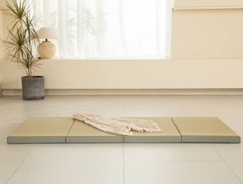 Mustmat Thick Tatami Mat Twin Xl Floor Mattress Japanese Tatami Bed With Storage Bag 39 X 80 X 2 In (Gray) #TOP3