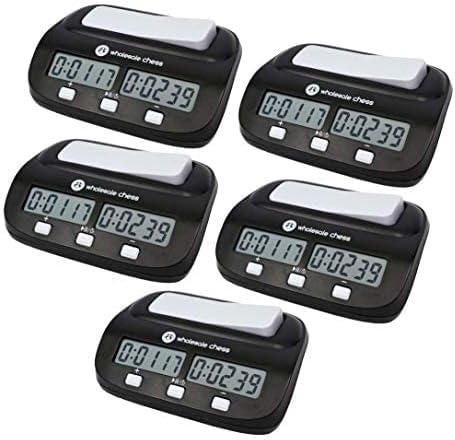 Wholesale Chess Basic Digital Chess Clock & Game Timer with Bonus and Delay - 5 Pack