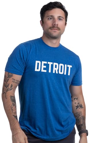 Detroit | Classic Retro City Grey Blue Red Black Detroiter 313 Cool Michigan Men Women T-Shirt2