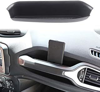 DXGTOZA Jeep Renegade Grab Tray Passenger Storage Tray Organizer Grab Handle Storage Box Bin for 2015-2023 Jeep Renegade, Interior Storage Accessories(Black)