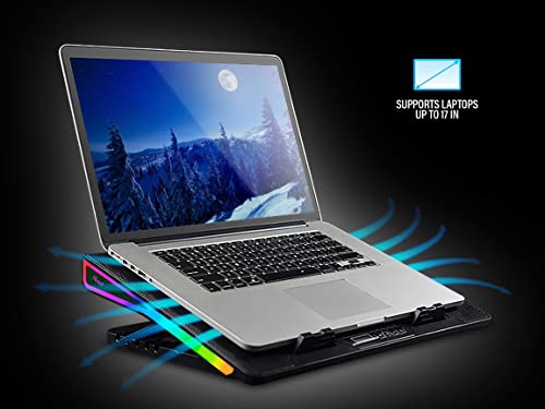 Rosewill-RGB-Laptop-Cooling-Pad-Gaming-Laptop-Cooler-for-12-17-Inch-Laptops-Big-Quiet-Fan-LCD-Control-Panel-Adjustable-Angles-Lighting-Modes-6-Fan-Speeds-2-USB-Ports-RWNB17C