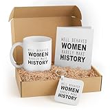 3dRose Empowering Gift Set for Women – Mug, Card, and Keychain – Birthday Gift for Friends