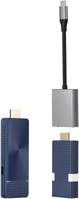 GKCast GloryKylin 4K Wireless HDMI Transmitter & Receiver Kit, USB-C & HDMI Dual Transmitters, Plug-and-Play Screen Mirroring for Laptop, Phone to TV, Projector, HDTV, 165ft (Grey)