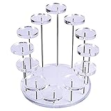 tuhanying-us 1 PC Mini Cupcake Stand Acrylic Display Stand Adjustable Display Risers Set Acrylic Display Stands Risers for Mini Figurines Jewelry Cake Dessert Rack Party Decor (Mini)