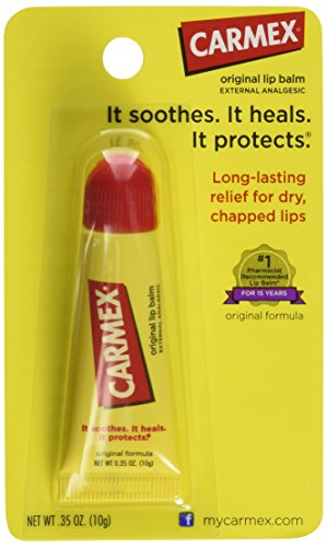 Carmex Lip Balm, for Dry Chapped Lips, Moisturizing, Original Formula, 0.35 Oz (Pack of 6)