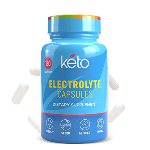 Keto Vitals Electrolyte Capsules | The Original Keto Electrolyte Pills Supplement | Salt Electrolyte Tablets For Hydration | Calorie-Free | Carb-Free Ketovitals Electrolyte Capsules #TOP6