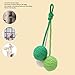 JOROBURO Cat Yarn Balls, Comfortable Grinding Claws Bite Resistant Interactive Chewing Cat Rattle Ball, Sisal Touch Grinding Claws Cat Balls Cat Interactive Toys for Cats Kittens (Green,