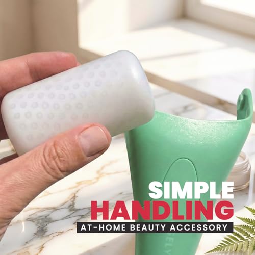 Image of ROSELYNBOUTIQUE Gua Sha Facial Tools & Ice Roller for Face (Green) | Wrinkles Fine Lines Puffiness Massager Facial Self Care Gifts for Men Women
