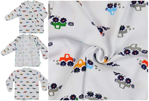 Image of ToBeInStyle Babies' 4 Pack Relaxed Fit Short or Long Sleeve Button Up Kimono Tee Swaddle Shirt