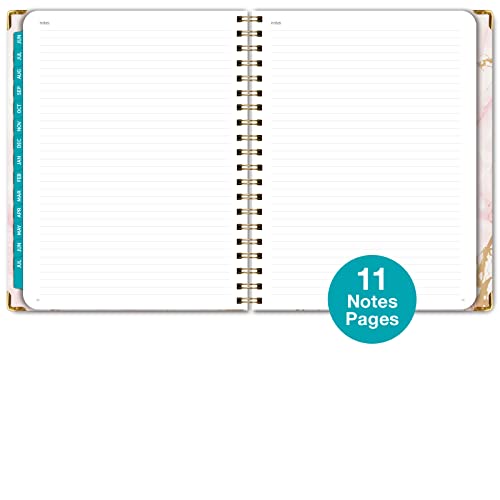 Hardcover Academic Year 2023-2024 Planner: (June 2023 Through July 2024) 8.5"X11" Daily Weekly Monthly Planner Yearly Agenda. Bookmark, Pocket Folder And Sticky Note Set (Pink Marble) #TOP6