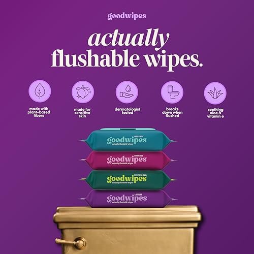 Image of goodwipes Flushable Wipes - Lavender, 418 Wipes (8 Pack + 1 Travel Pack)