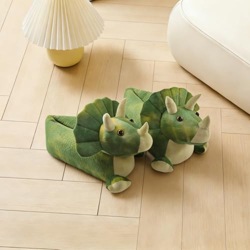 Image of Fluffy Hippo & Elephant Slippers - Oversized Warm House Slippers for Adults | Non-Slip Soft-Sole Indoor Slippers