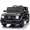 Coche eléctrico Mercedes-Benz G63 para niños 12 V, Coche eléctrico de 2 Puertas con Mando a Distancia de 2,4 GHz, MP3, música, iluminación LED, vehículo, Regalo para niños y niñas, Nergo