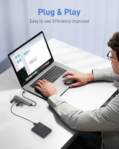 Image of Acer USB C Hub 10Gbps, USB 3.2 Gen 2 Adapter with 3 USB-A & 1 USB-C Ports, High Speed Type C Multiport Splitter for MacBook, iPhone 16 /15, iPad, Surface Pro, Chromebook, Dell XPS and More