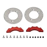 Alomejor RC Aluminum Disc Brake Caliper Set 1.4in High Simulation RC Brake Disc with Screws, Direct Replacement for 1/10 RC Cars
