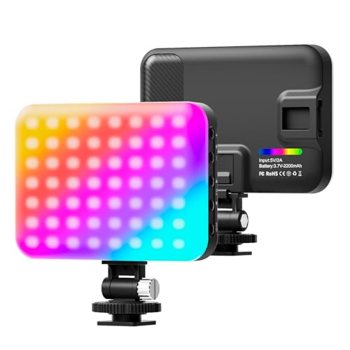 Hagibis RGB Camera Light,360°Full Color Portable Video Light LED Photo