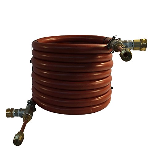 HomeBrewstuff Super efficient CounterFlow Wort Chiller With Optional Valve and Thermometer Upgrade