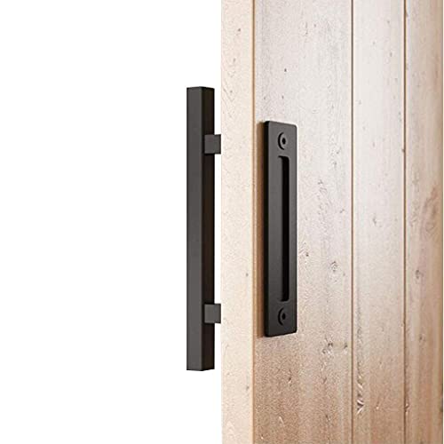 Poignée de porte push-pull noire double face en acier inoxydable CHEWYNP