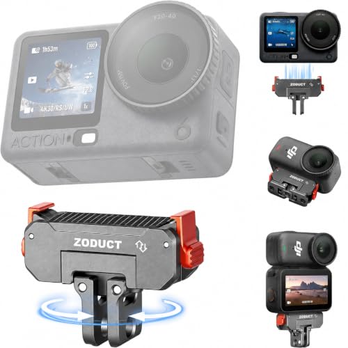 Image of 360 Rotation DJI Magnetic Mount Quick Release Mount for DJI OSMO Action 3 | 4 | 5 Pro with 1 /4 Screw & Dual Claw interfaces for tripods and Stick, Action Camera Accessories (360 Mount)
