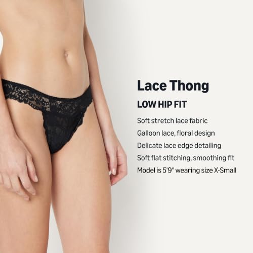 6-Pack Amazon Essentials Women's Stretch Galloon Lace Panties (Bikini, Hipster, Thong & High Waisted Styles) - image 2
