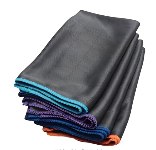 UIILO Chiffon en Fibre de Carbone - Serviette Nettoyage sans Trace 40 * 50cm pour Verre, Vitre, Lunettes, Vaisselle, Cuisine, Ménage Chiffon Fibre de Carbone（3pcs）