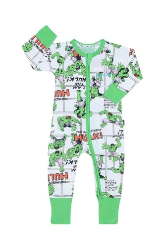 Image of Bonds x Marvel Zip Wondersuit - Hulk Smash (3-6 months)