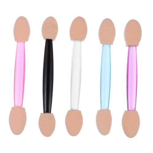 Beatifufu 250pcs Double-end Eyeshadow Sponge Applicators Large Sponge Tips for Makeup Comfortable Sturdy for Travel Parties Events