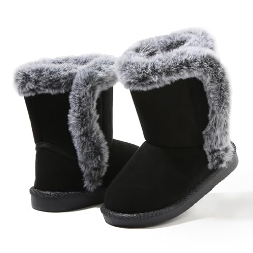 Image of Femizee Girls Boys Warm Winter Boots Kids Outdoor Snow Boots(Toddler /Little Kid)