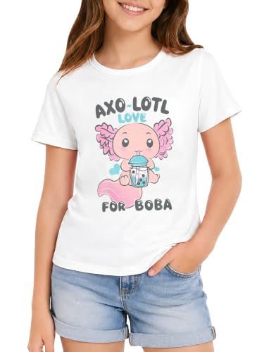 Image of Dvenki Girls Graphic Short Sleeve Crewneck T-Shirt Sizes 6-18 | breathable soft cotton blend, cute graphic prints, summer little and big girls tee, ideal casual wear for school, daily