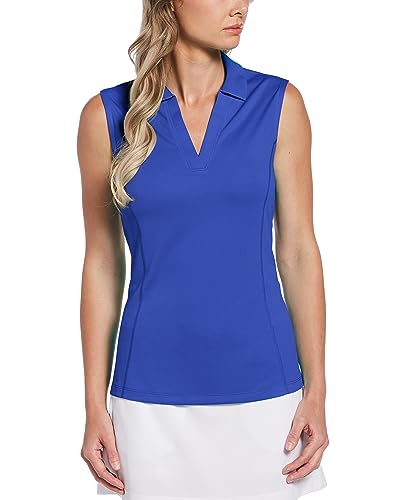 Image of PGA Tour Women's Petite Airflux Sleeveless Polos