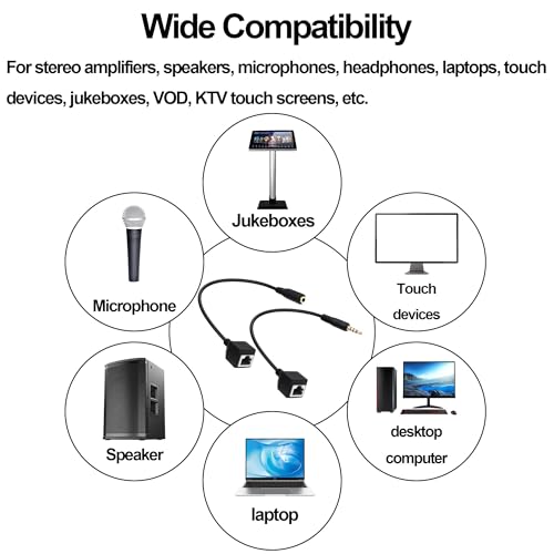 Convertidor extensor de red RJ45 a CC contra pérdidas de señal en pantalla táctil TRRS 7