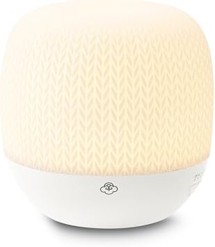 Serene House Knit Ceramic, Utrasonic Essential Oil Cool Mist Diffuser - 7-Color Calming LED Light, Timer Control, Automatic Shut-Off - 150ml